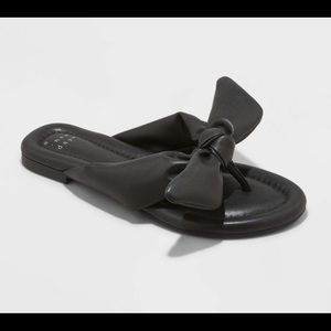 sandals with bow 7 black